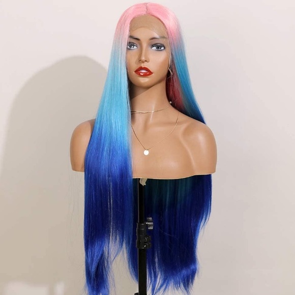 - 💫 24” BLUE MERMAID STRAIGHT LACE FRONT WIG *NEW - Picture 5 of 7